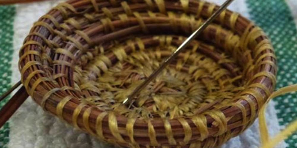 Pine needle basket