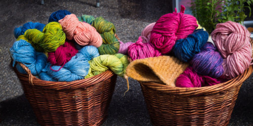 Skeins of yarn